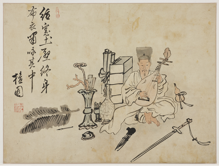 풍류를 즐기는 선비, 김홍도, 조선 18세기, 삼성미술관 Leeum